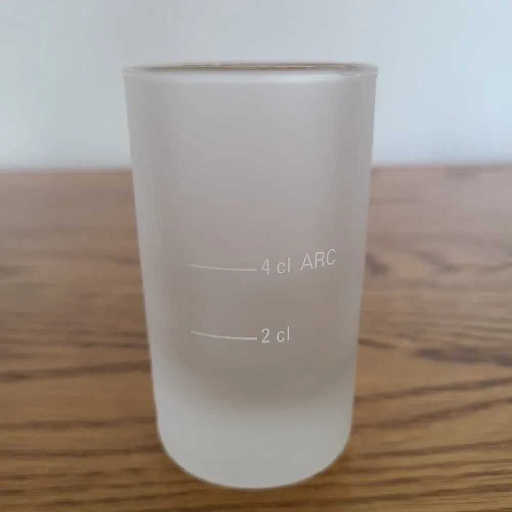Jagermeister Collectible German Frosted 4cl Tall Shot Glass White Stag Logo